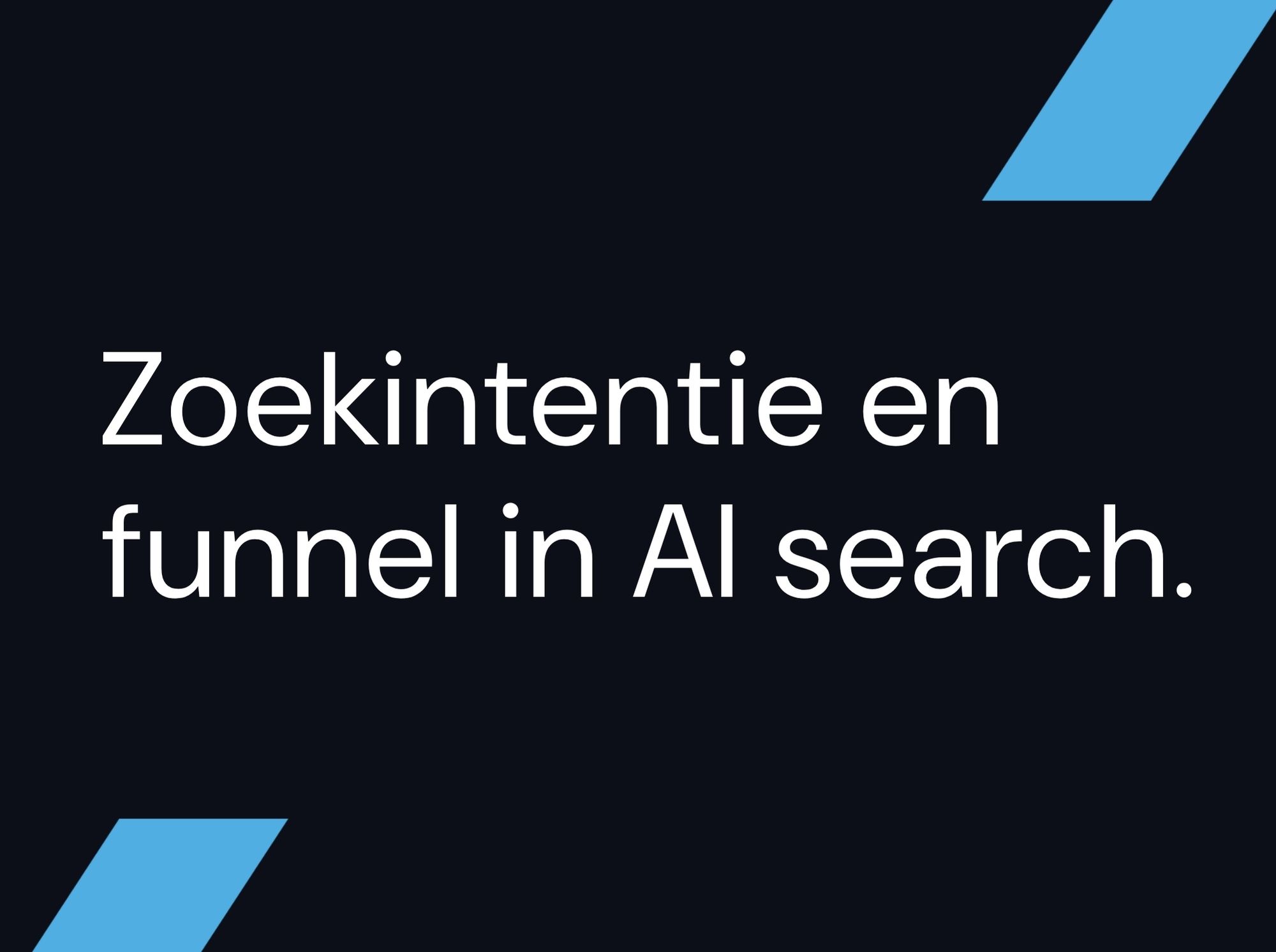 Zoekintentie en funnel in AI search