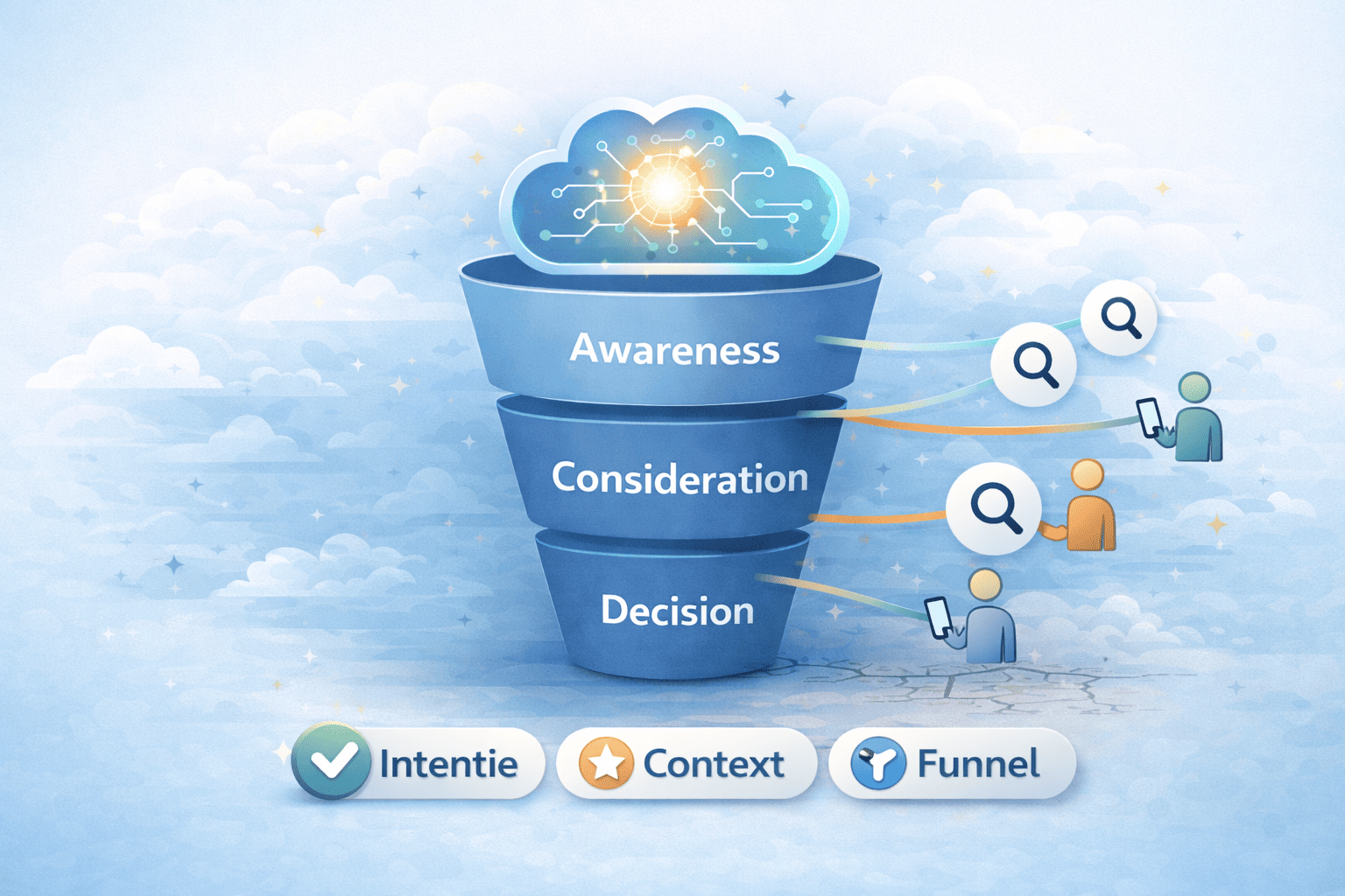 Zoekintentie en funnel in AI search