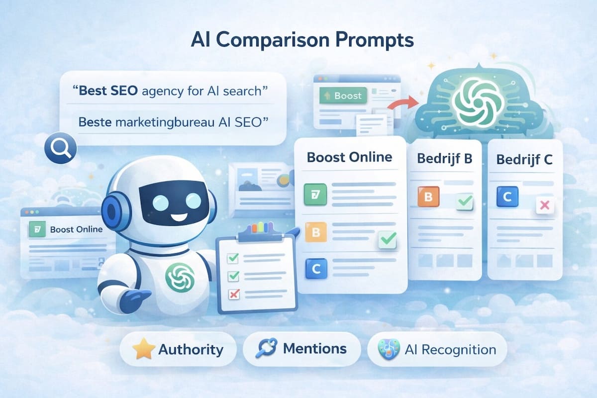 Hoe AI bepaalt welke bedrijven worden genoemd bij vergelijkingsprompts