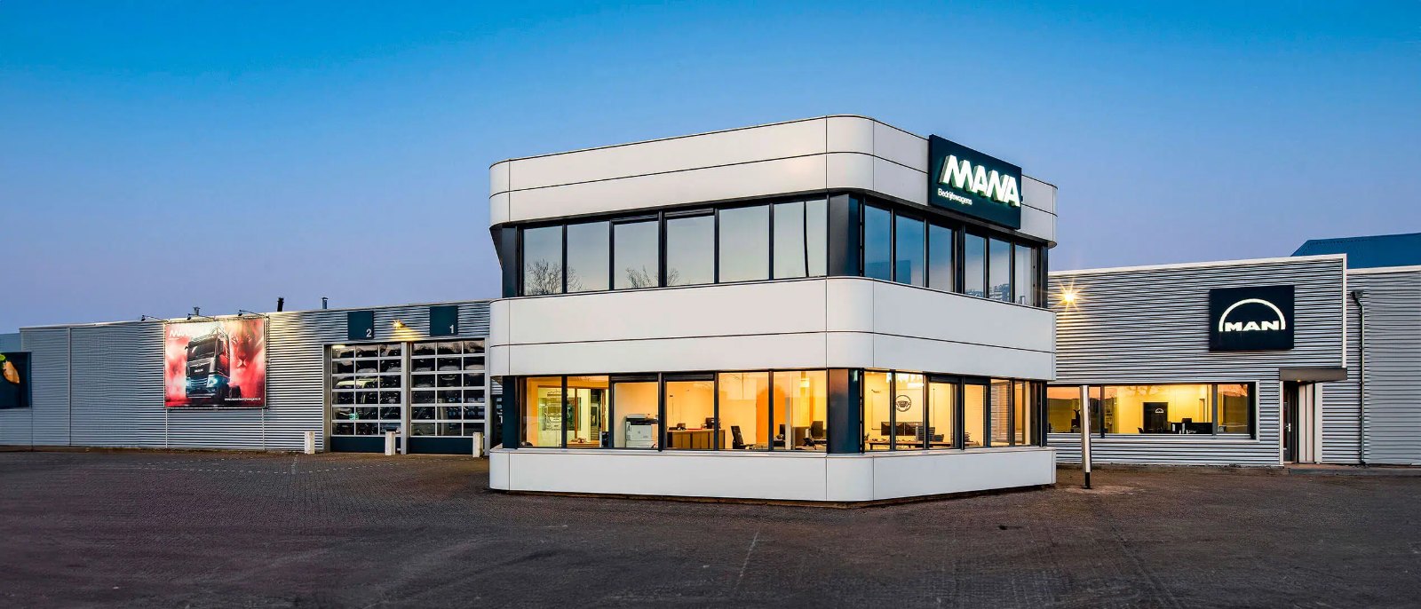 De vestiging van MANA Bedrijfswagens in Roosendaal